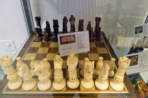 juego de ajedrez de marfil