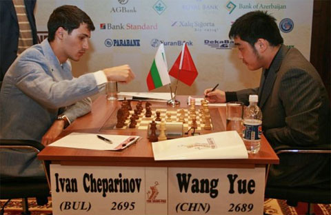 Ivan Cheparinov (Bulgaria) vs. Wang Yue (China)