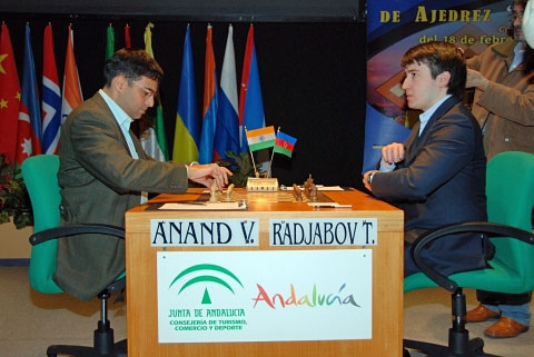 Viswanathan Anand preparing to take on Teimour Radjabov in round #1 in Linares.