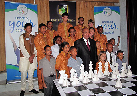 President Zuma with some of the beneficiaries of the program.